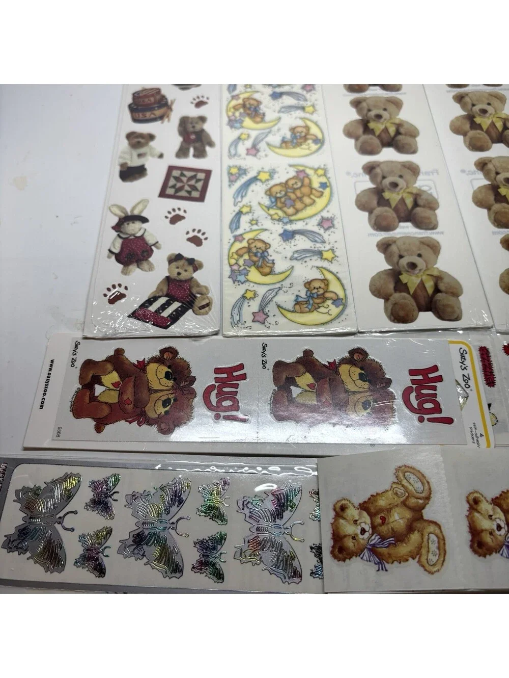 Vintage Sticker Sheets Lot Frances Meyer Suzy's Zoo Sandylion Teddy Bear 1990s